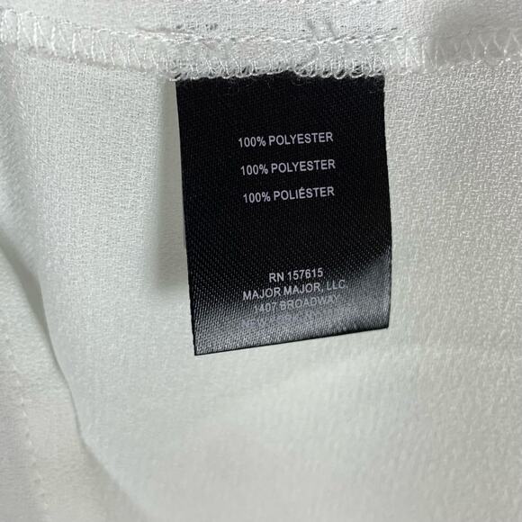 Riley & Rae White Bow Tie Sleeveless CorpCore Blouse Size S NWT - Picture 6 of 8